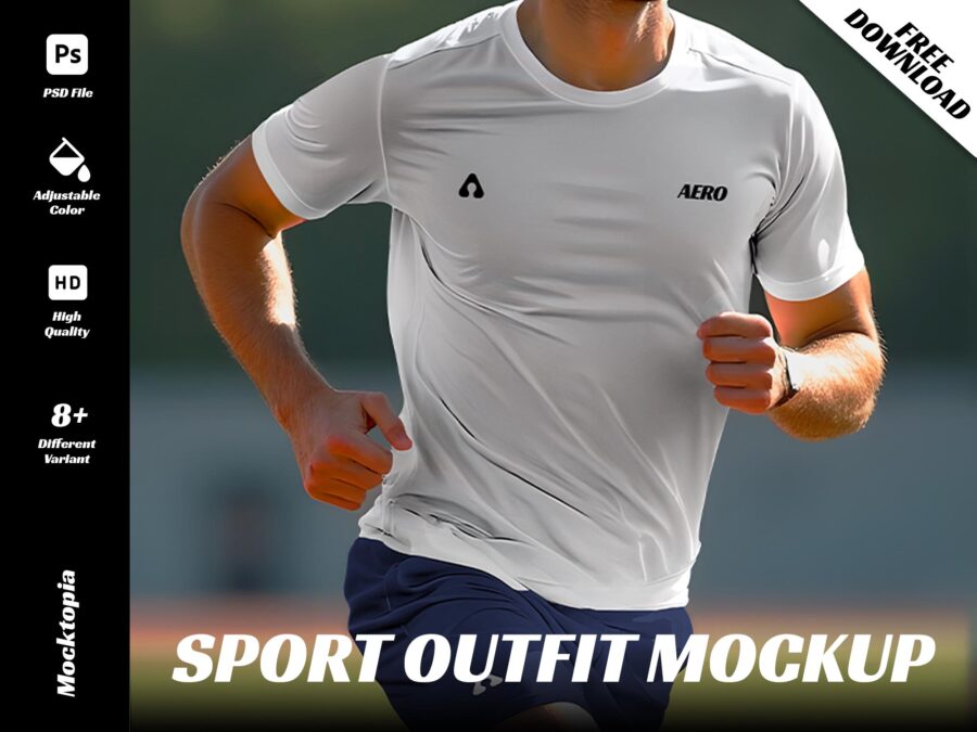 aero sport outfit mockup