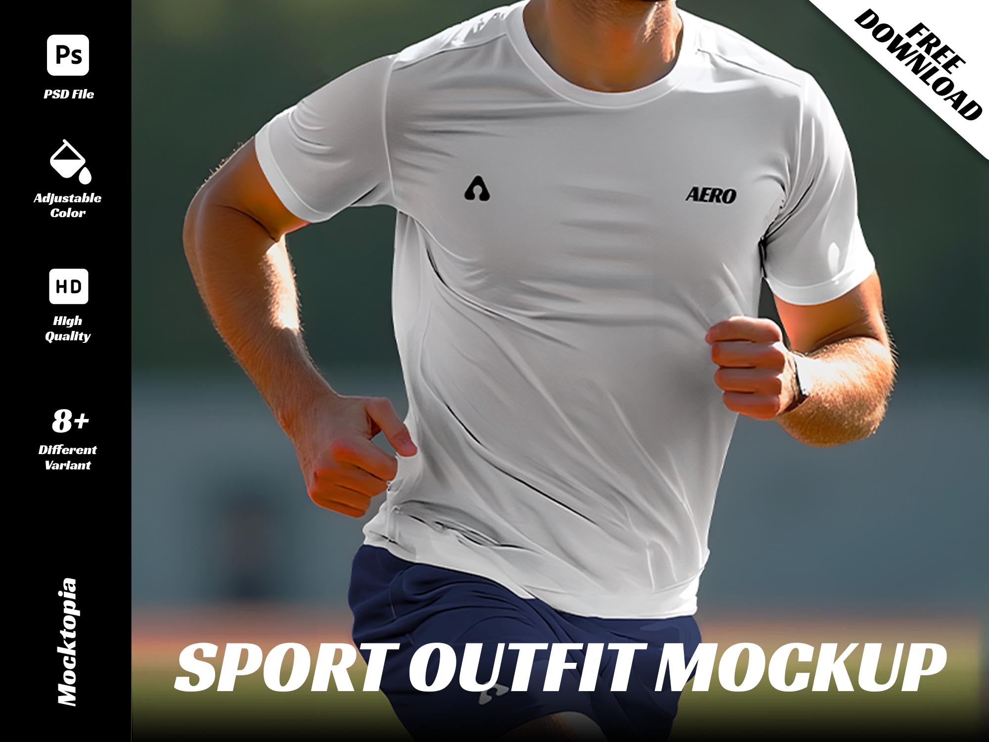 aero sport outfit mockup