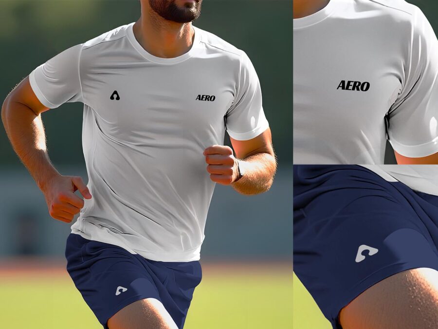 aero sport outfit mockup