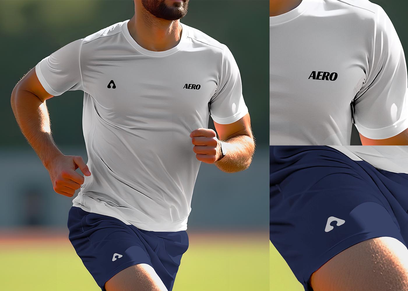 aero sport outfit mockup